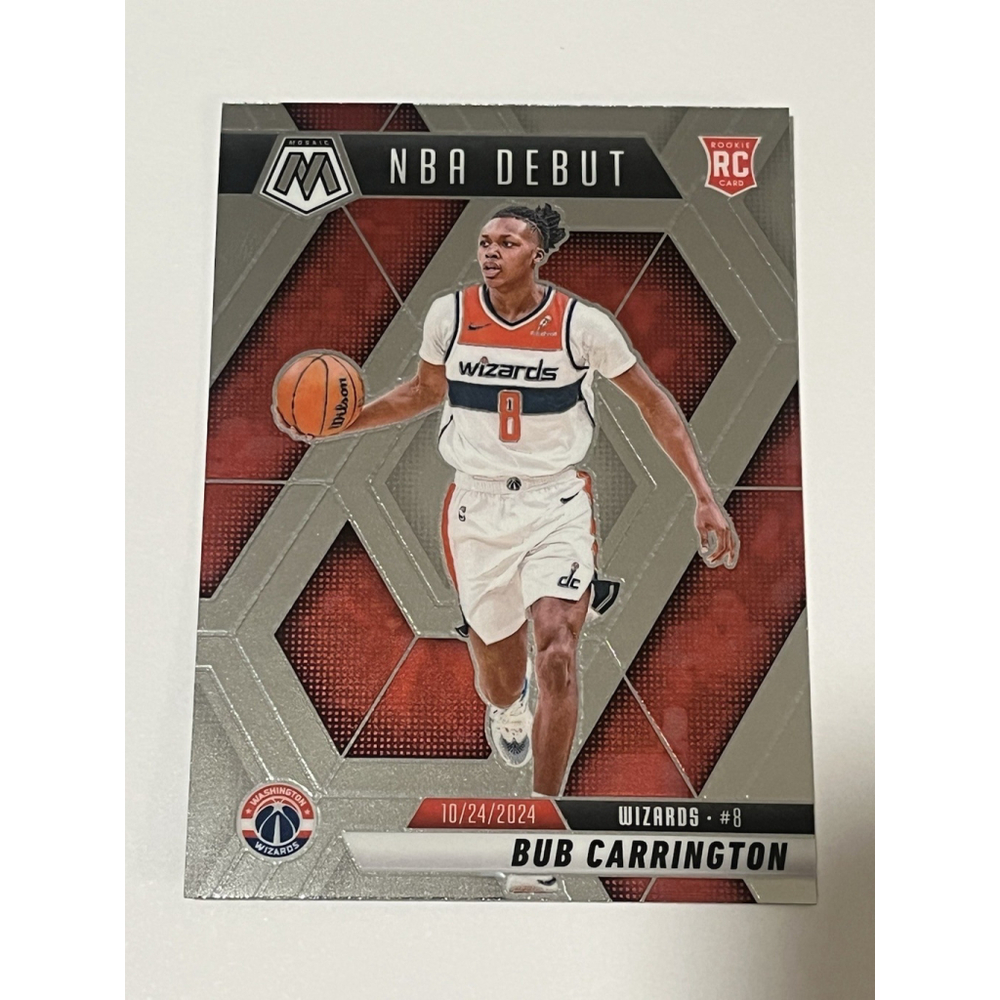 Bub Carrington Mosaic Rookie Card Washington Wizards